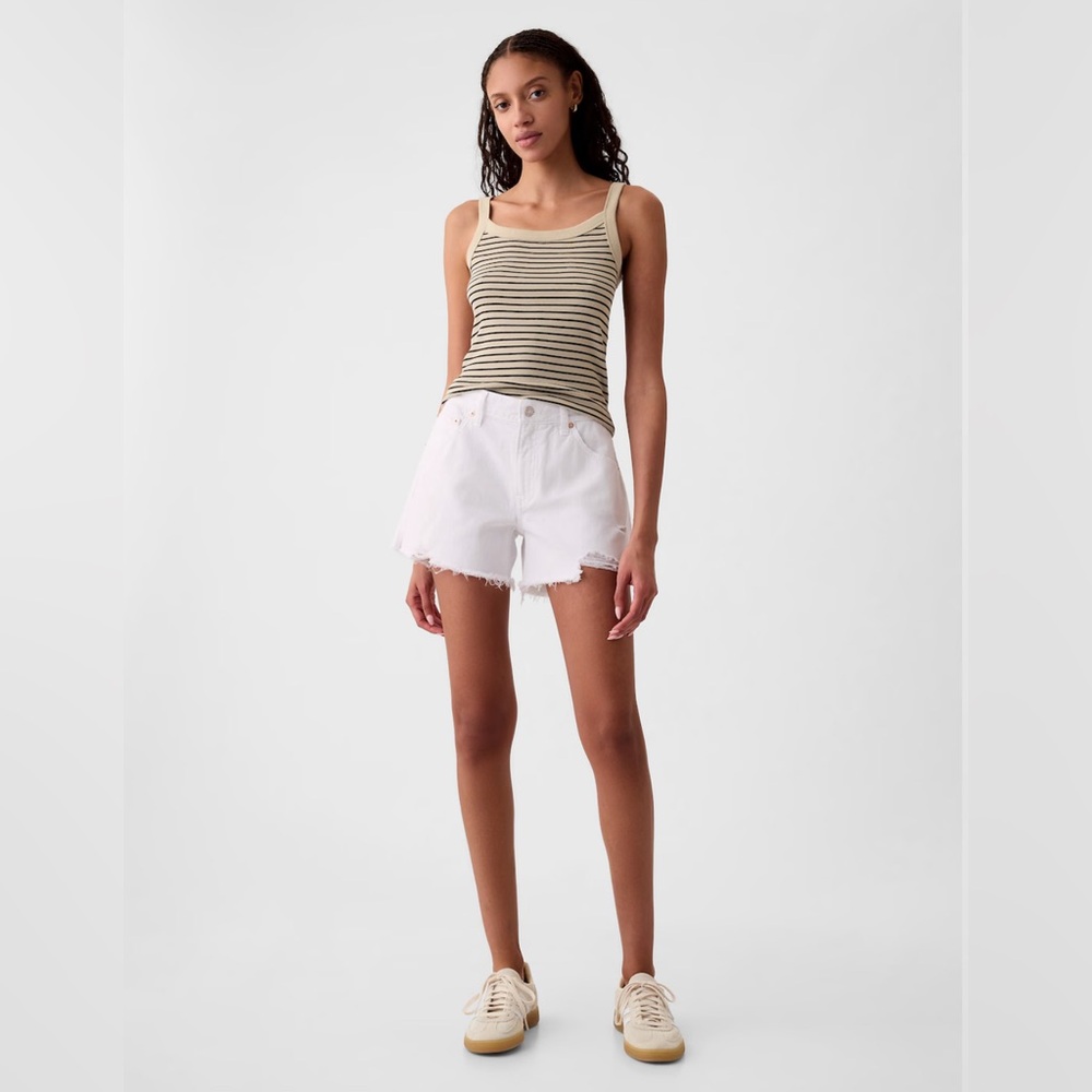 Gap White Denim Cut-Off Shorts